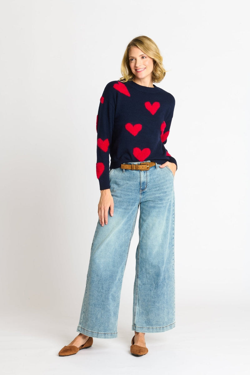 Heart Eyelash Sweater